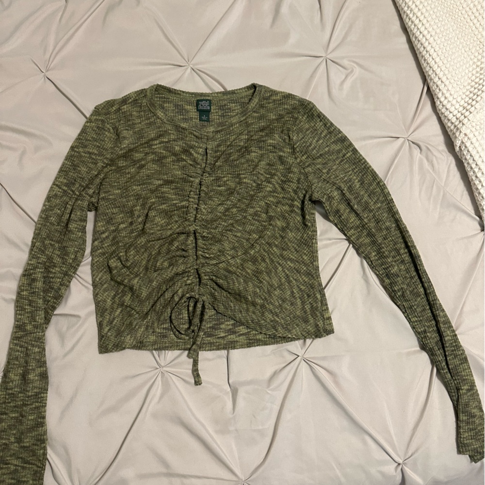 Target- Wild Fable Soft long sleeve cut out front top